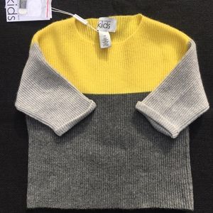 Autumn Cashmere Kids color block boat neck sweater